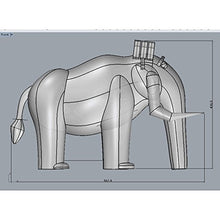 SAYOK Giant Inflatable Elephant for Advertising Commercial Use 21.7ft x 14.3ft