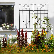 Metal Garden Trellis for Climbing Plants, Rustproof Outdoor Flower Support, Versatile Ivy Vines, Roses, Morning Glory, Clematis, Jasmine, Grape, Sturdy Powder-Coated Metal Trellis (Black,4)