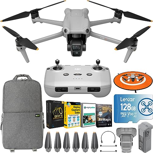 DJI Air 3 Drone Quadcopter RC-N2 Remote Dual Cameras 4K/60fps Gray