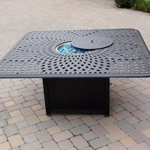 Darlee Signature 64 X 64 Inch Propane Fire Pit Dining Table Antique Bronze