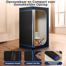 SereneLife Portable Sauna Box for Home, Infrared Sauna Tent with Heated Foot Pad and Folding Chair, Remote Control In-Home Spa, 35" x 71" - inch (Black)