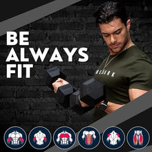 TRUE IRON Rubber Hex Dumbbells Sets - Premium Quality Dumbbell Weights - Solid-Steel Handle - Strength Training Equipment - Multiple Choices Available