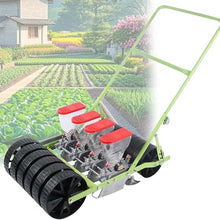 CUTANGELAR Multi-Row Garden Seeder, Portable Manual Planter for Vegetables. Available in 1-6 Row Designs, This Precision Seeder Ensures Consistent Seed Placement for Cabbage, Parsley.(4row)
