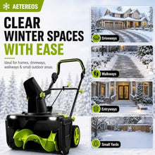 Electric Snow Blower Cordless, 20-Inch Path, Foldable Handle fourbatteries