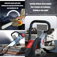 Electric Concrete Chain Saw, Handheld Electric Mini Chainsaw Wall Cutter, Electric Diamond Chain Wall Cutter With 2 Chains/2 Guide Bar for Cutting Concrete, Steel Bars, Marble,5800W
