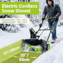 LURECAQING 3500W Cordless Electric Snow Blower, 40V Lithium Battery,20" Path, 10" Depth, 25ft Max Throw, LED Lights, 180° Adjustable Chute,Two-Step Safety Activation, Suitable for Home 4Batteries