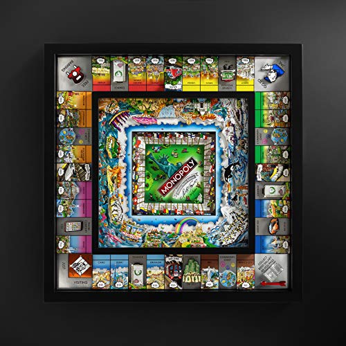 WS Game Company Monopoly World Edition by Charles Fazzino Multicolor