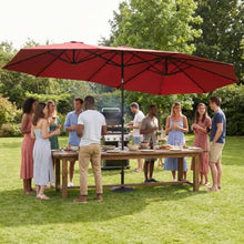 OROTLECT 15x9ft Large Double-sided Rectangular Outdoor Twin Patio Market Sunbrella Umbrella