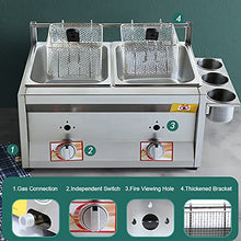 EliteBloom Deep Fryer Outdoor Stovetop Fryer Thicken Stainless Steel Chicken S Fryer, with Basket & Temperature Control for Home and Commercial Use,6L+6L+6L,6L+6L