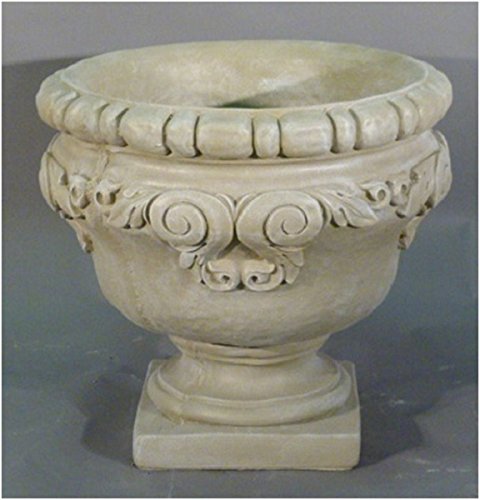 CC Outdoor Living Set of 2 White Finished Outdoor Garden Urn Planters 25" White