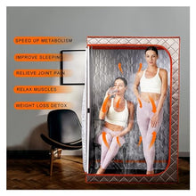 DKDZZXHUS Portable 2 Person Sauna Tent Home Sauna Kit Double Full Body Large Space Spa 4L Steam Machine