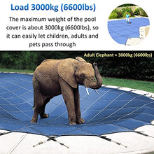 Pool Mesh Tarps 1 3 6 9 10 13 16 19 23 26 29 32 33 Foot, Liquid Cover Para Piscina for Inground Rectangle / Kidney Shaped/ Octagon Wimming Pool, Heavy Duty Winter Protector Blanket(3X3.5m/9.8X11.5ft)