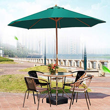 3WWWQMAA8 2.7m/9ft Patio Umbrella, Outdoor Market Table Umbrella & Shade Garden Parasol Umbrella with Wooden Pole, for Deck, Backyard, Pool, Beach (Color : Green) (Red) (Green)