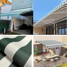 GFJYKDL Replacement Shade Fabric for Patio Umbrella Waterproof Polyester Canopy Cover for Balcony Retractable Awning Sun Shelter Material,Green-4.5x2.5m(14.7x8.2ft)