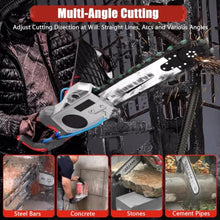 Concrete Chainsaw, 5800W/6500W Handheld Power Chain Saw Wall Cutter Machine with Water Fed Dust Suppression for Granite and Reinforced Concrete