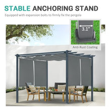 Masyardi 10 x 10 Ft Outdoor Aluminum Pergola, Retractable Canopy & 2 Sides Shades for Patio Backyard Garden Deck
