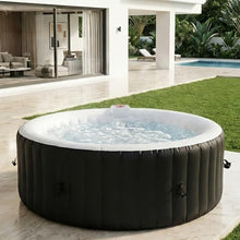 SunSwell 82" Inflatable Hot Tub 4-6 Person, Round Outdoor Spa, Black