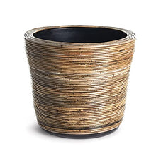 Unknown1 Wrapped Dry Basket Planter 20.75" Brown Round Rattan
