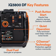 Generac 4,000 Starting Watt Gas Portable Inverter Generator, Extension Cord