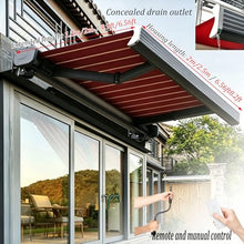 Deck Awnings, 2m/2.5m Electric Awnings for Patio with Waterproof Polyester Cover and Aluminum Frame, Shade, Umbrellas(Green,8.2 * 6.56ft)