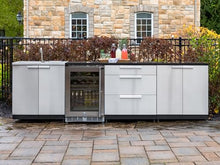 NewAge Products Classic Series 5PC Stainless Steel Modular Outdoor Kitchen Set with 40" Performance Grill LP - 24" D x 145.25" W x 35.5" H