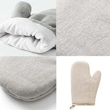 AFPSDLFJDLS Heat Resistant Glove Cotton Linen Kitchen Cooking Microwave Gloves Baking BBQ Potholders Oven Mitts