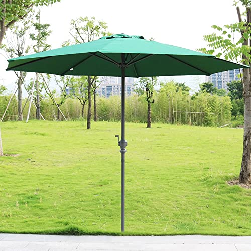 RWGOVLU Sun Shade for Outdoor 106" /118" Patio Umbrella Fishing Umbrella Market Garden Sun Parasol, with Crank Handle, Outdoor Parasol with 8 Ribs, Sturdy Waterproof Outdoor Table Market Umbrella