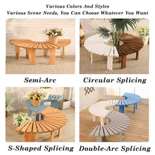 BXKCFYBSQ Wooden Tree Bench Wrap Around,Outdoor Backless Patio Seat,Garden Balcony Flower Stand,Weatherproof and Shape Extends Infinitely,for Park Lawn(Color2)