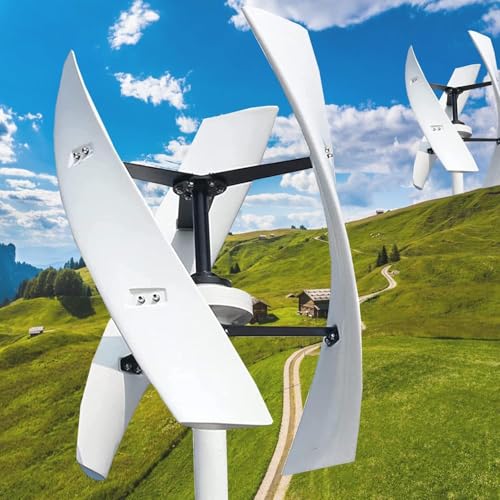 Tsampa 20000W No Noise Vertical Magnetic Levitation Upright Wind Turbine, 12V 24V 48V 220V with Waterproof Charge Controller 3 Blades for Home Use Vertical Axis Wind Turbine for Home Camping(24V)