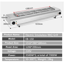 Smokeless Electric Portable BBQ Kebab Grill, Healthy Electric Grill with Adjustable Temperature and Drip Tray, Indoor and Outdoor Tabletop Grill (Eb 150)