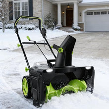 ORIDLECTAL 40V Brushless Cordless Snow Blower with 2 x 5.0Ah Batteries, Cordless Snow Thrower 3500W Power for Driveways, Built-in Dual LED Headlights Adjustable Chute for Patios and Sidewalks