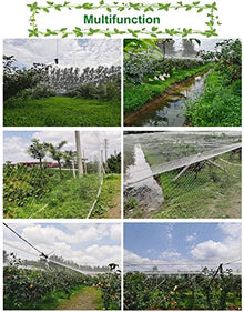 Elitix 3/5/ 7/10/ 15/20/ 25/30 /35/40 M Wide Garden Netting - for Fruit Trees Animals Pond Farm Roof, Heavy Duty Nylon Deer Fence - White(30x25m/98x82ft)