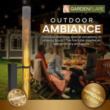 GARDENFLARE Premium 58in Wood Pellet Patio Heater, Fire Tube, Black