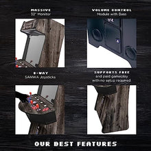 Creative Outdoor Distributor Full Size Arcade Machine 4 Player 3500 Games Woodgrain Dark Gray