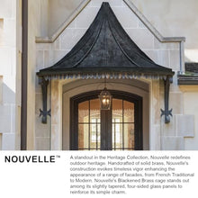 Hinkley Nouvelle Collection Four Light Outdoor Large Wall Lantern Blackened Brass