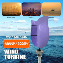 ZHOZHUT 12V / 24V / 48V Vertical Axis Wind Turbine 1500W / 3000W Wind Turbine Generator Kit with Controller and Unloader, Low Noise High Efficiency Maglev Generator for Gardens, Rooftops,3000w,12V