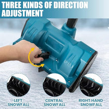 Electric Snow Blower, Cordless Snow Shovel with 3000mAh Battery and Charger, Lightweight Snow Thrower with Adjustable Handle for Driveway/Patio,Blue-1Battery