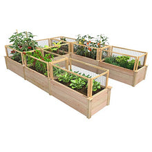 Greenes Fence Premium Cedar Raised Garden Bed with CritterGuard System 8' x 12' Light Brown