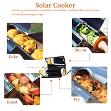 Solar Oven Portable Oven-4.5L Large Capacity Solar Cooker Outdoor Oven Camping Stove with Thermometer For 2-3 People Backpacking Hiking Family Party