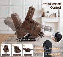 FILWY Power Lift Recliner Chair for Elderly with Massage and Heat, Brown
