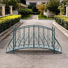 sunbiaouk Metal Garden Bridge, Outdoor Landscape Bridges