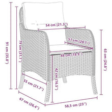 WDGJJFECNMUEHI Modern Outdoor Dining Set 5-Piece with Cushions, Beige Poly Rattan Patio Furniture Set for Garden, Backyard, Terrace, All-Weather Wicker Table and Chairs with Tempered Glass Top