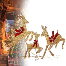 3-Piece Large Lighted Christmas Deer Family Set Outdoor Yard Decoration with LED Lights, Stakes, Zip Ties for Yard Patio Lawn Garden Party 4