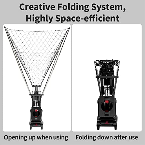 Siboasi Basketball Shooting Machine K2101A Height Adjustable - APP Control Black