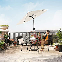 RWGOVLU 8.8 Ft Garden Umbrellas, Crank and Tilt Patio Umbrella, Waterproof Sun Shade for Outdoor Settings, Pool, Beach, Courtyard, Lawn, White