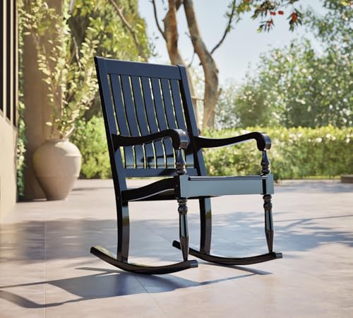 Cambridge Casual Reyes Oversized Rocking Chair, Black
