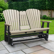 American Furniture Classics Two Person Glider Weatherwood and Black