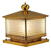 ALDEPO Courtyard Light All Copper Rainproof Post Lamp Outdoor Rainproof Pillar Light Outdoor Garden Lighting Doorpost, Wall Decoration, Outside Lights for Courtyard Park Outdoor Lighting Products