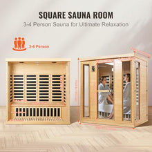 VEVOR 3-4 Person Far Infrared Wooden Sauna Brown