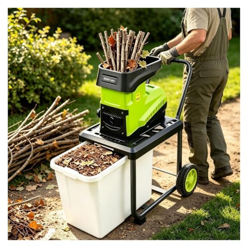 YUDINGKVN Electric Garden Shredder & Wood Chipper,Powerful Leaf Mulcher
